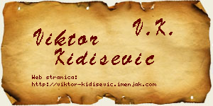Viktor Kidišević vizit kartica
